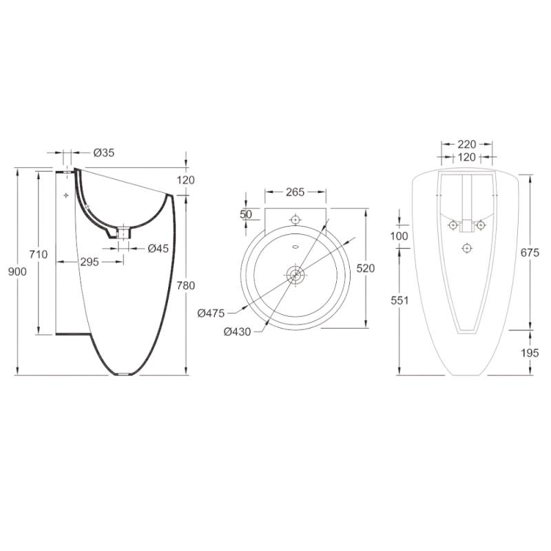 EGG Column Washbasin