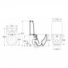 Rimless Toilet for Low Tank Hide V/H NAUTILUS