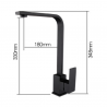 Grifo Cocina Negro Caño Giratorio Alto fabricado en Acero Inoxidable indicado para instalar directamente en el fregadero.