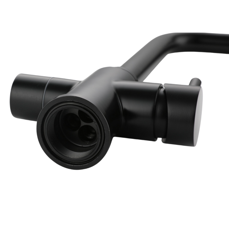 Grifo Cocina Osmósis TRIAVE Coal GRIFERS®, 2 salidas, 3 vías, Alto Acero Inoxidable Pulido