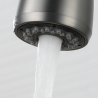 Grifo Cocina Fregadero IBREM GRIFERS® Ducha Extraíble, Caño Alto Acero Inoxidable Pulido