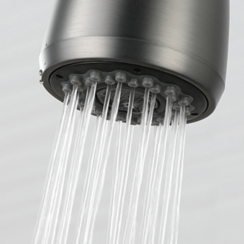 Grifo Cocina Fregadero IBREM GRIFERS® Ducha Extraíble, Caño Alto Acero Inoxidable Pulido