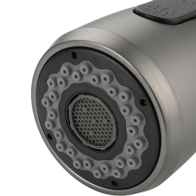 Grifo Cocina Fregadero IBREM GRIFERS® Ducha Extraíble, Caño Alto Acero Inoxidable Pulido