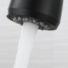Grifo Cocina Fregadero IBREM Coal GRIFERS® Ducha Extraíble Negro, Caño Alto Acero Inoxidable Pulido
