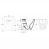 Inodoro Rimless BTW p/ T. Empotrado V/H TWO