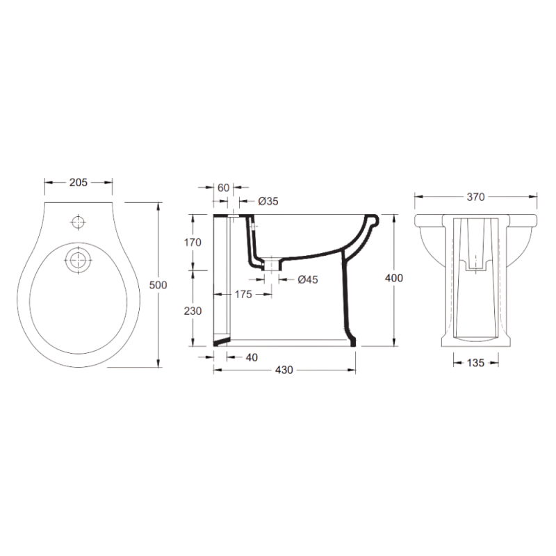 Bidet BTW NEOCLASSIC