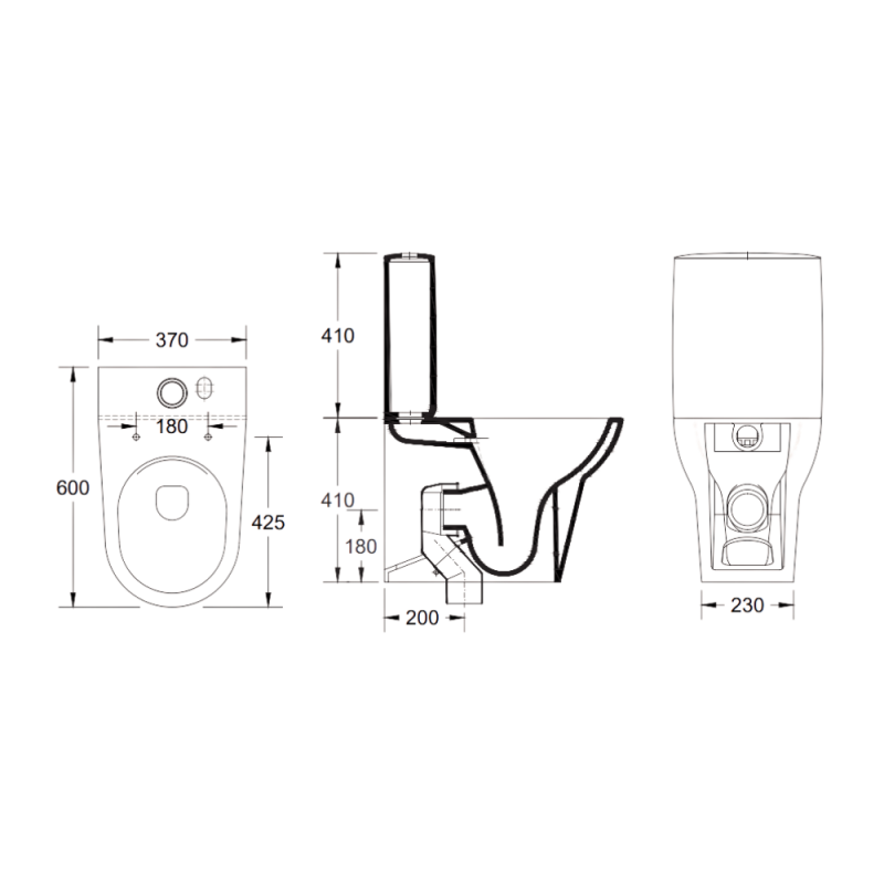Rimless 100 Low Tank Toilet