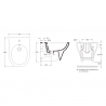 Bidet suspendu 100