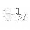 Toilet under the tank V/H OCEANUS