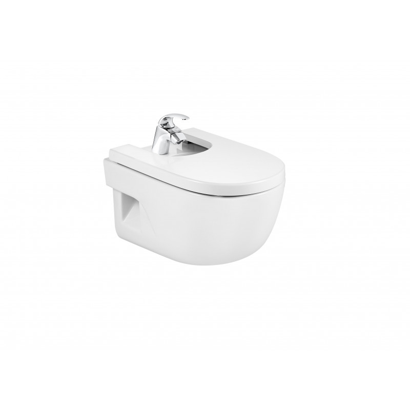 Suspended Meridian bidet with Supralit® ROCA lid